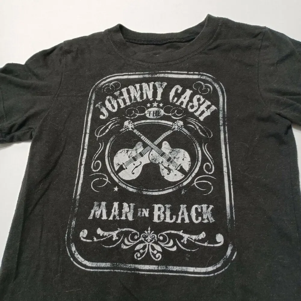 Cash Johnny Cash Man‎ In Black Graphic Tee Boy 3t